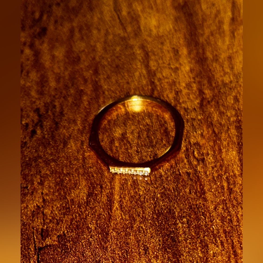 Pandora 14k Gold Shine Multifaceted Ring- Sz 4.5 - Picture 5 of 6